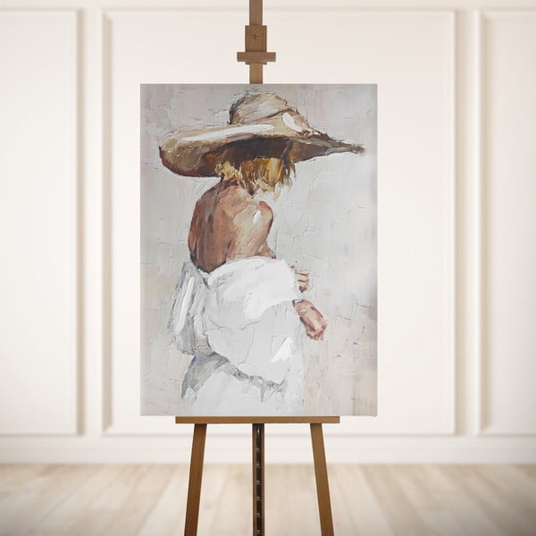 Quadro con elementi dipinti a mano 70x100 cm Charlotte – Styler-image-2