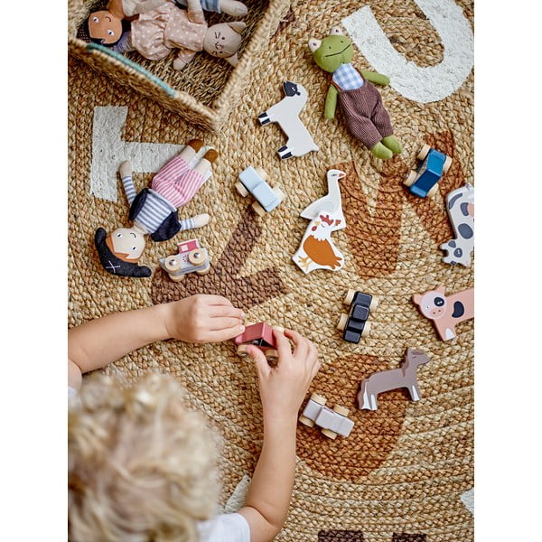 Tappeto rotondo di colore naturale in iuta ø 130 cm Dinne – Bloomingville Mini-image-2