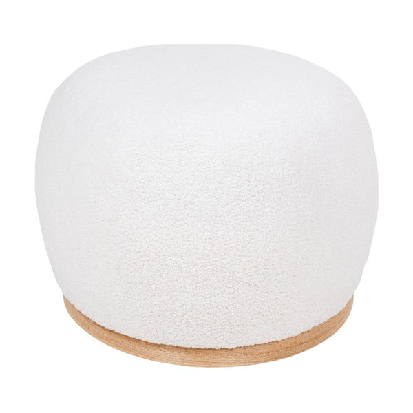 Sgabello bianco in tessuto bouclé Manhattan - House Nordic-image-2