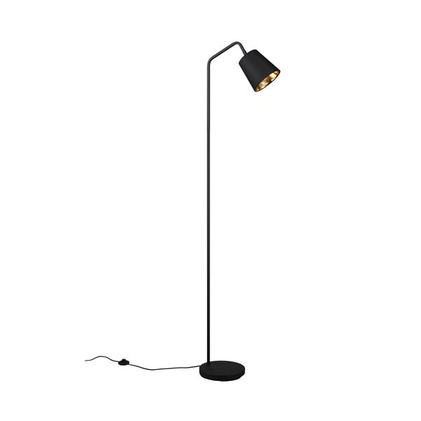 Lampada da terra nera con paralume in tessuto (altezza 148 cm) Buddy - Reality-image-2