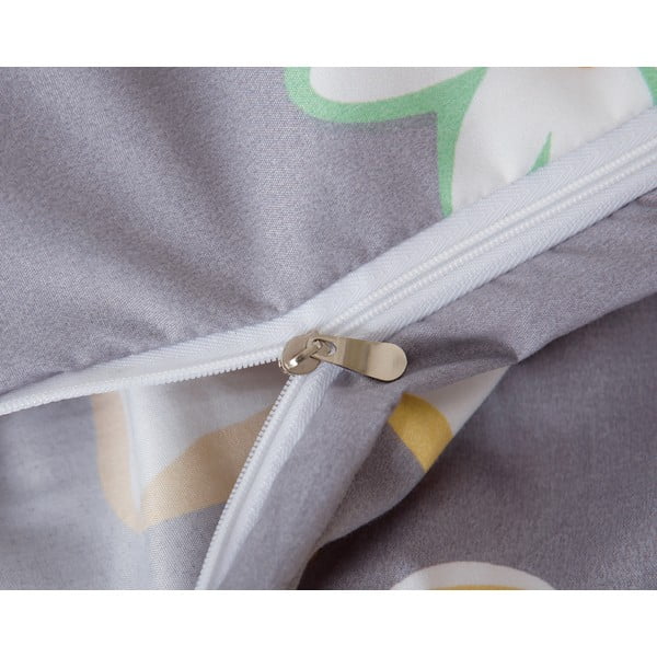 Lenzuolo singolo arancio-grigio 3 pezzi in microsatin 140x200 cm Grace - My House-image-4