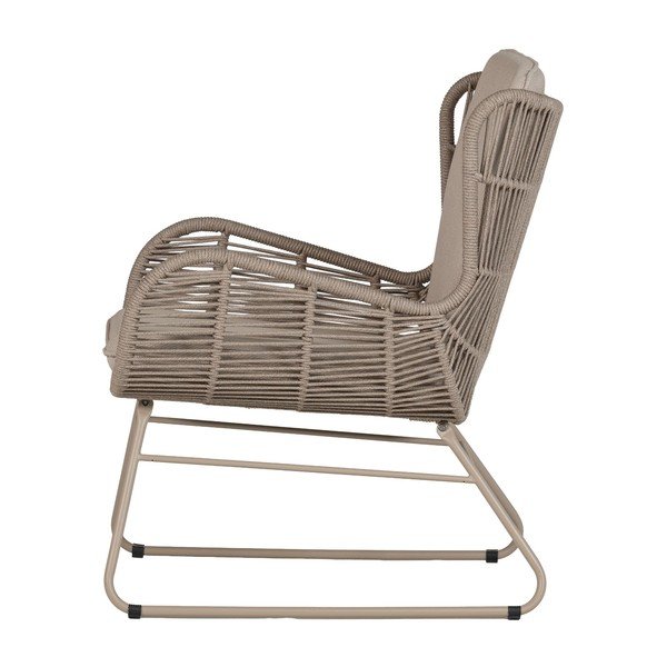 Poltrona da esterno beige in metallo/in imbottito Grace – WOOOD-image-3