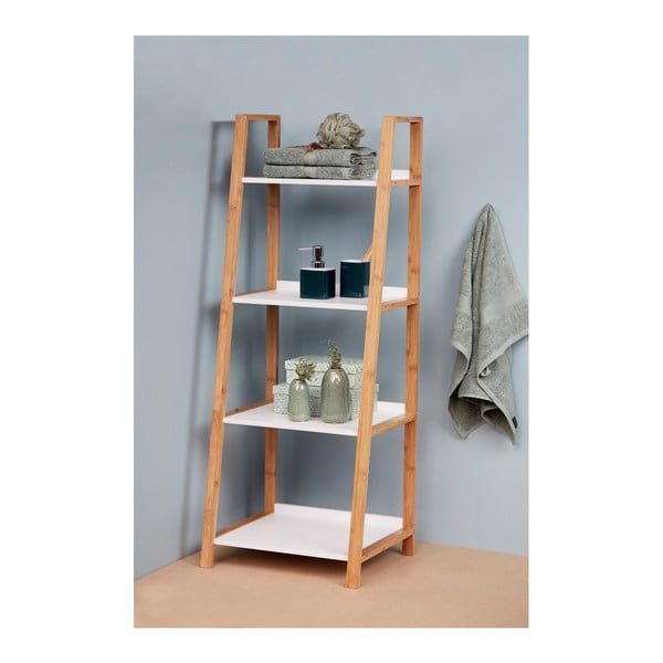 Scaffale da bagno in bambù con 4 ripiani Finja - Wenko-image-1