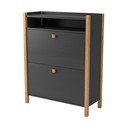 Scarpiera grigio scuro con due cassetti Bode - Woodman