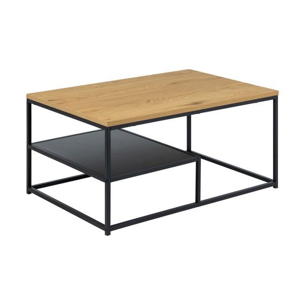 Tavolino con piano in rovere decorato in colore naturale 60x90 cm Gila - Actona-image-3