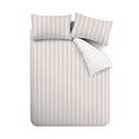 Biancheria da letto beige in cotone per letto matrimoniale/per letto esteso 230x220 cm Ashford Stripe – Bianca