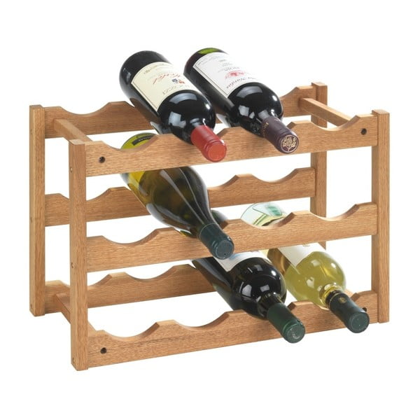 Portabottiglie in legno di noce per 12 bottiglie di vino Norway - Wenko