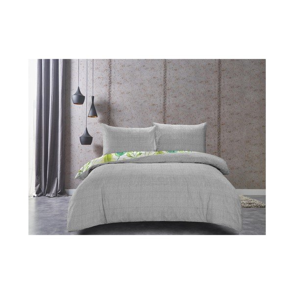 Biancheria da letto matrimoniale in cotone sateen Herbal, 220 x 200 cm - DecoKing-image-2