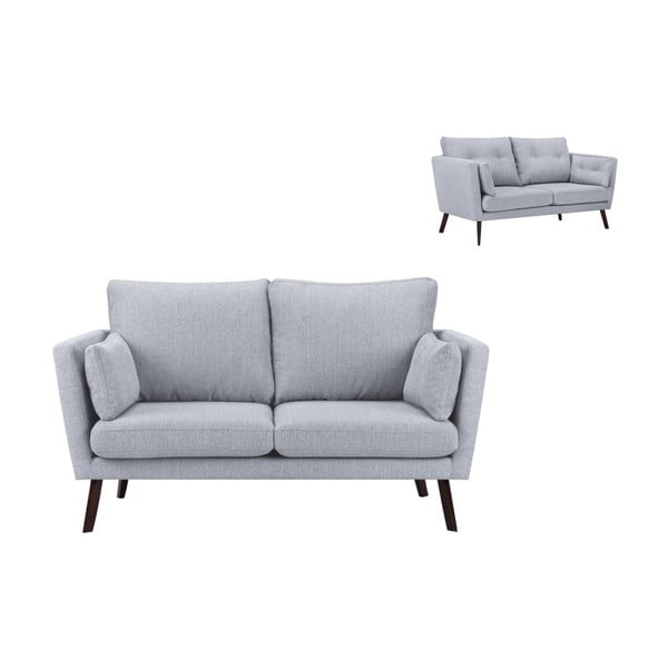 Divano 2 posti grigio chiaro Elena - Mazzini Sofas-image-1