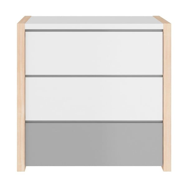 Cassettiera grigia a 3 cassetti Pinette - BELLAMY-image-1