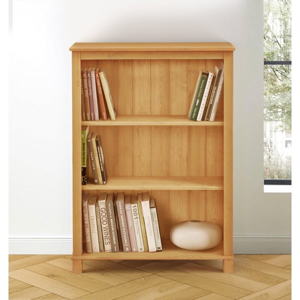 Libreria colore naturale in legno di pino 77x106 cm Pivo - Støraa-image-1