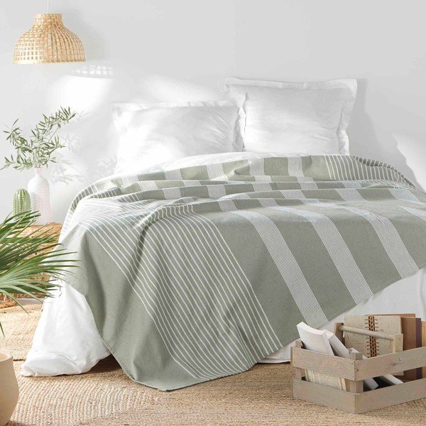 Copriletto verde 220x240 cm Adele – douceur d'intérieur-image-1