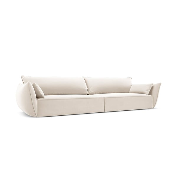 Divano beige con rivestimento in velluto 248 cm Vanda – Mazzini Sofas-image-2