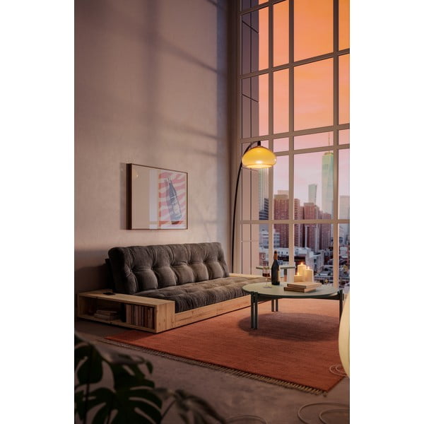 Divano letto in velluto a coste blu 244 cm Base - Karup Design-image-1