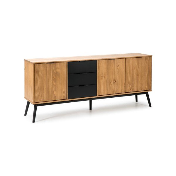 Credenza in legno di pino marrone Lucie, larghezza 171 cm - Marckeric-image-2