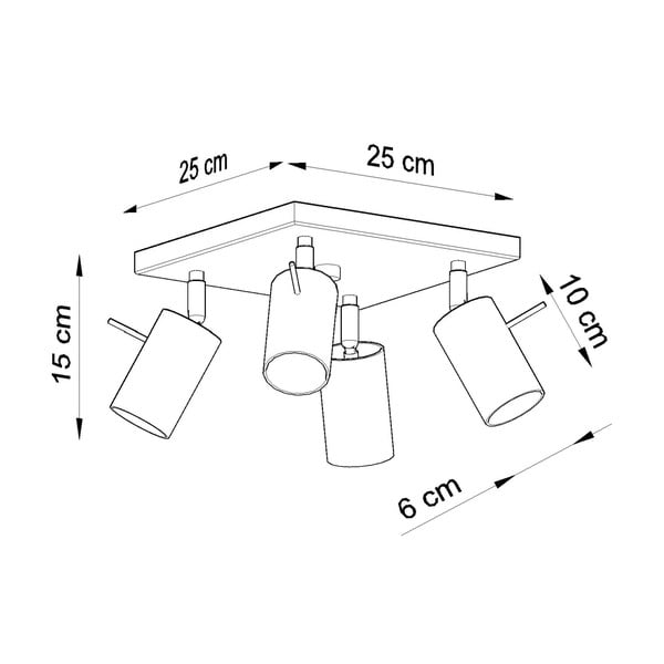 Plafoniera nera Etna - Sollux-image-4