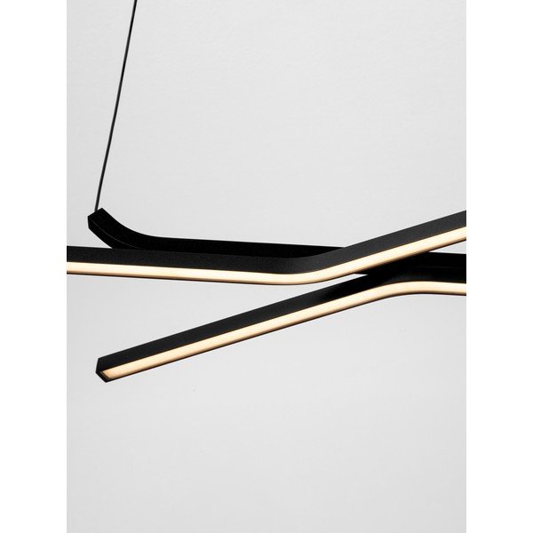Lampadario LED nero opaco in alluminio con intensità regolabile Akro – Nova Luce-image-3