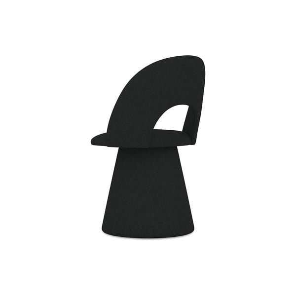 Sedia da pranzo nera in imbottito Kalo – Makamii-image-4