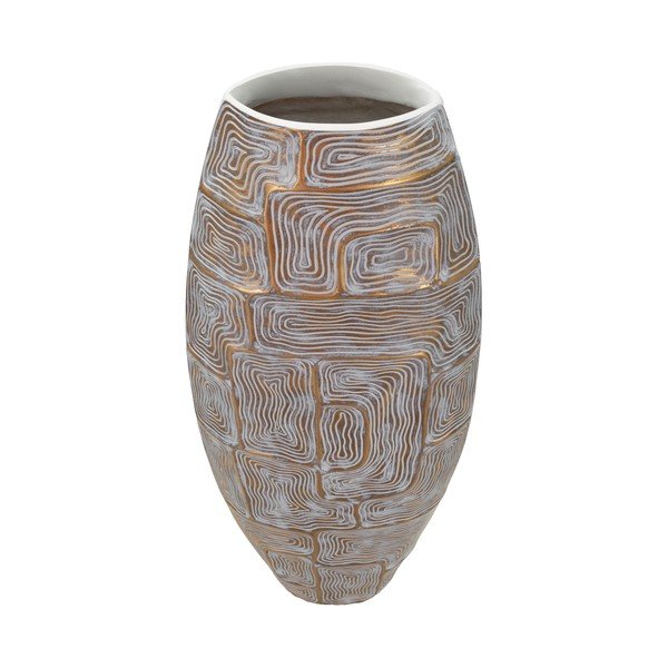 Vaso in poliresina color oro altezza 59,5 cm Eclips - Mauro Ferretti-image-2