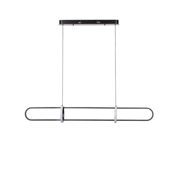 Lampadario LED nero in metallo Alken – Bizzotto