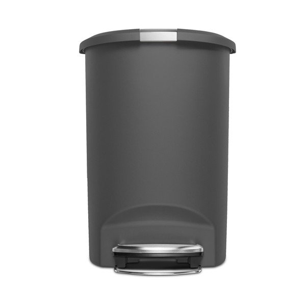 Bidone per rifiuti in plastica grigio scuro 50 l - simplehuman-image-3