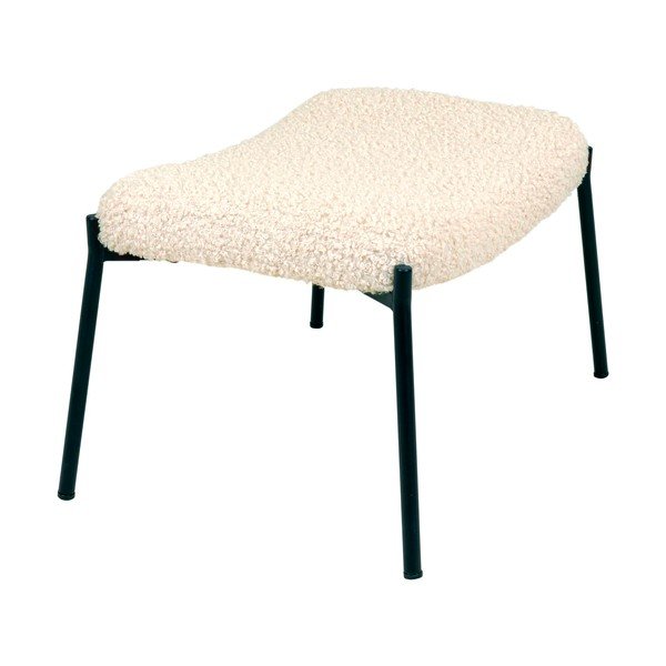 Poggiapiedi color crema con rivestimento in pelliccia sintetica Glasgow – House Nordic-image-3