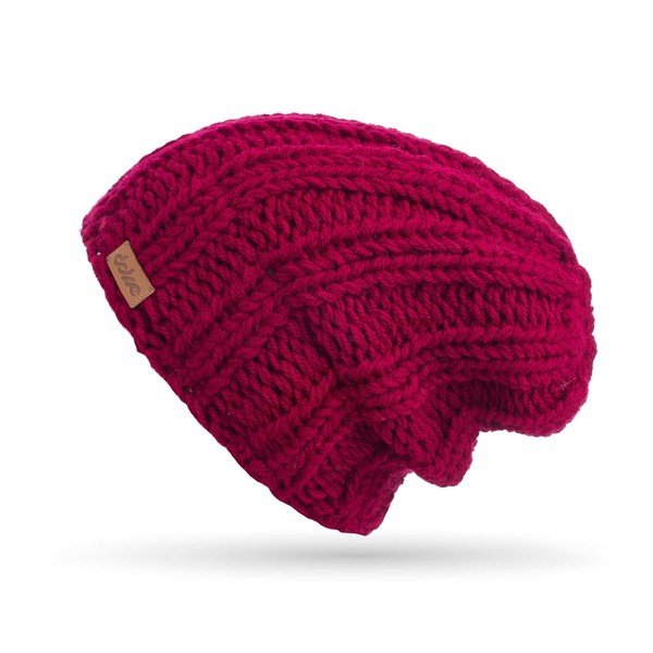 Cappello rosso vino lavorato a mano Mina - DOKE