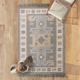 Tappeto in cotone riciclato lavabile/tessuto a mano 120x170 cm Chandia – Universal