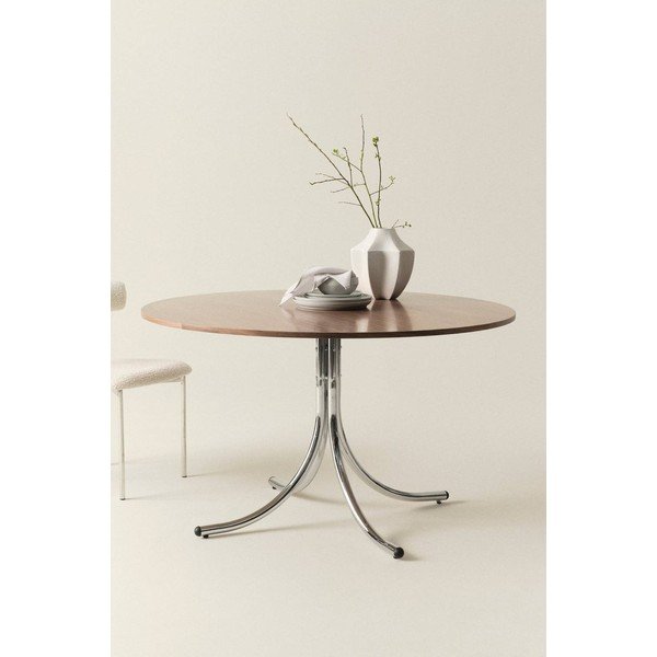 Tavolo da pranzo rotondo in metallo ø 130 cm Chipley – Jotex-image-1