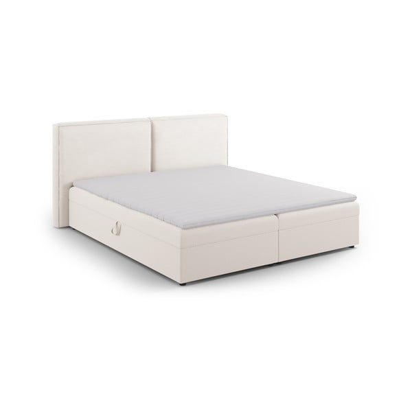 Letto boxspring color crema con contenitore 140x200 cm Arendal – Cosmopolitan Design