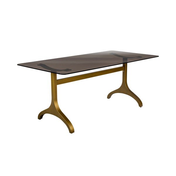 Tavolo da pranzo con piano in vetro , 180 x 90 cm Sansa - Dutchbone-image-3