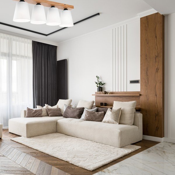 Lampada da soffitto bianca con paralume in tessuto ø 15 cm Lula - LAMKUR-image-2