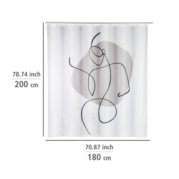 Tenda da doccia 180x200 cm Ladyline - Wenko-image-1