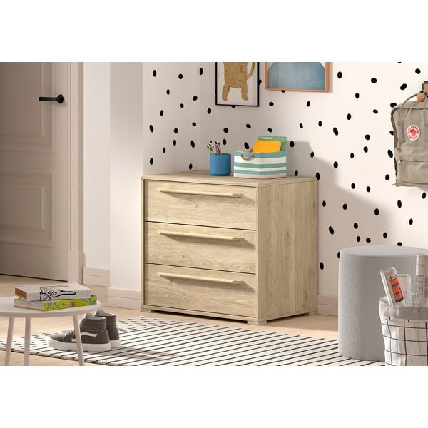 Cassettiera per bambini di colore naturale 68x62x43 cm Sam – Vipack-image-1