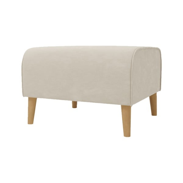 Pouf in velluto crema Carole - Ropez