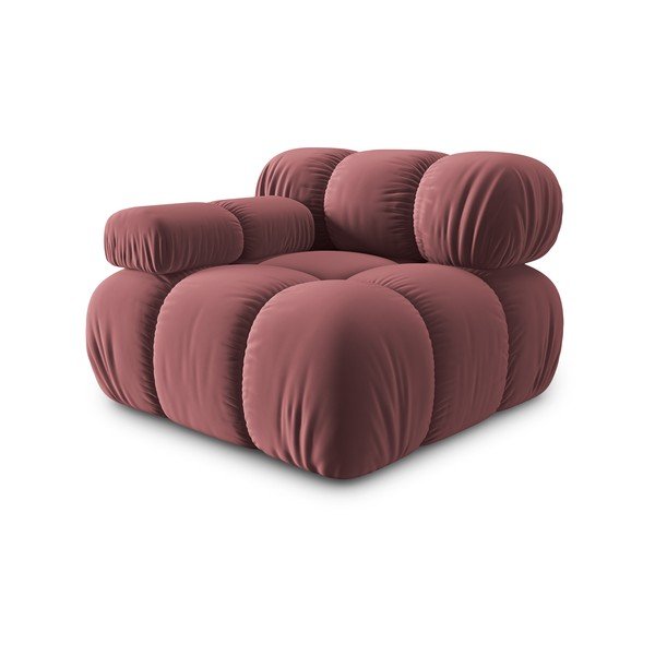 Modulo divano in velluto rosa (angolo sinistro) Bellis - Micadoni Home-image-3