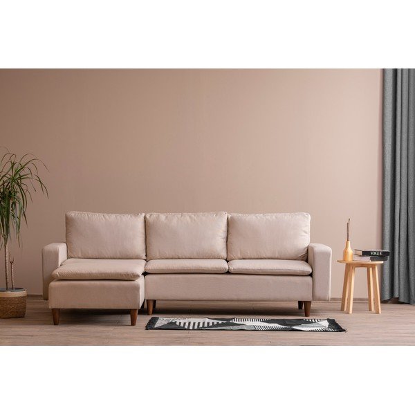 Divano angolare beige (angolo sinistro) Lungo - Balcab Home-image-1