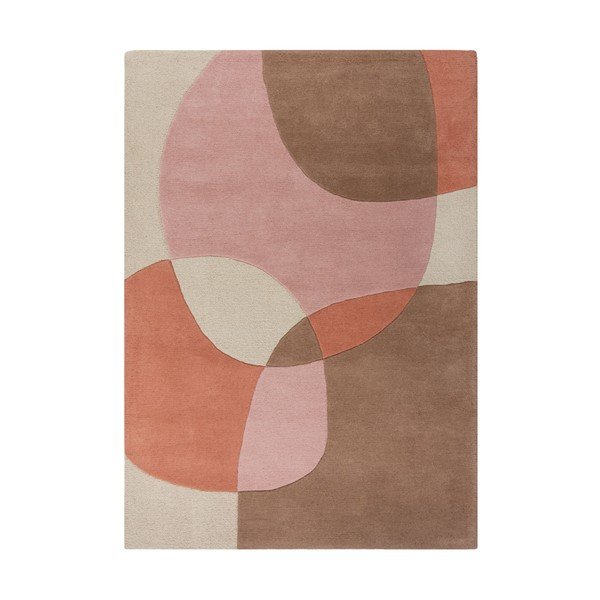 Tappeto in lana rosa 160x230 cm Glow - Flair Rugs