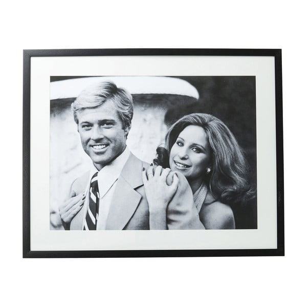 Zasklený černobílý obraz Kare Design Lovers, 100 x 80 cm