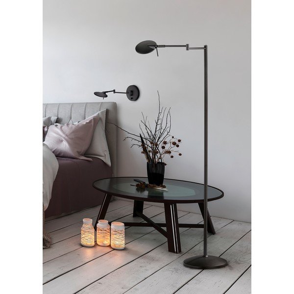 Lampada da parete LED nera opaca con struttura flessibile/con intensità regolabile Kazan – Trio-image-2