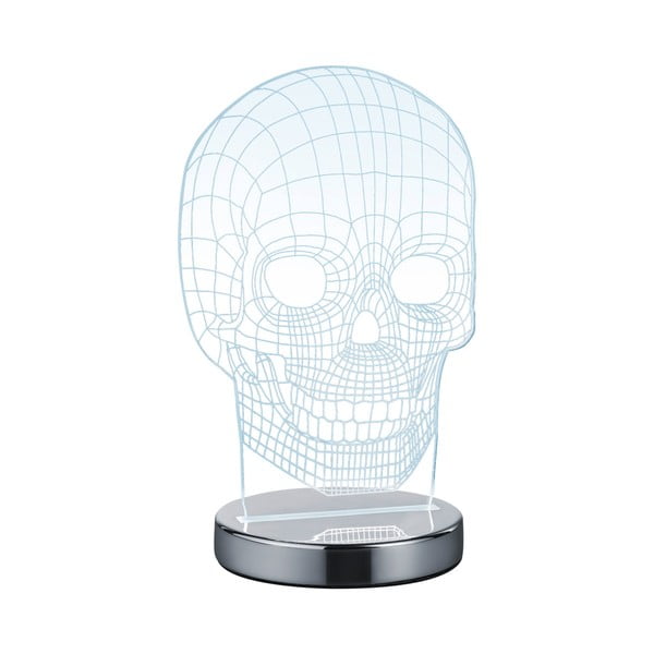 Lampada da tavolo a LED in argento lucido (altezza 21 cm) Skull - Reality-image-1