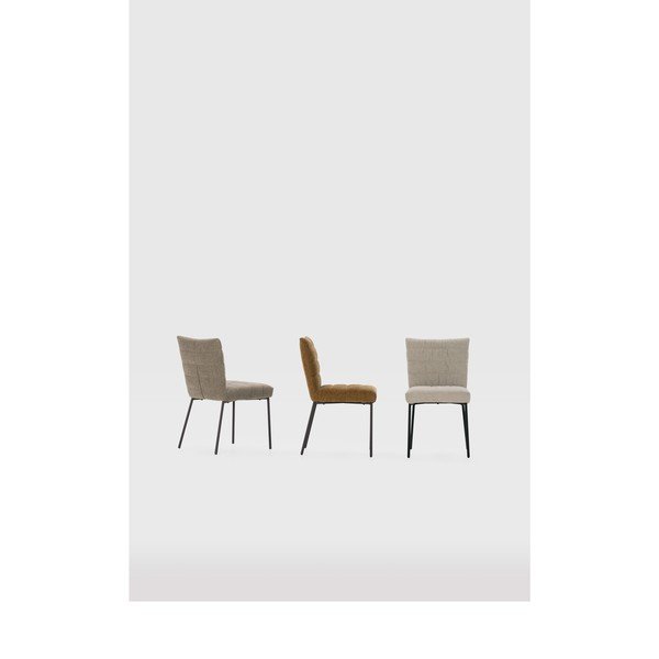 Sedie da pranzo in set beige imbottito 2 pz Naomi – MOME-image-3