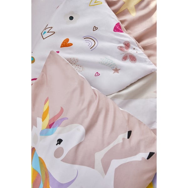 Biancheria da letto per bambini in cotone per letto singolo 140x200 cm Unicorn - Bonami Selection-image-3