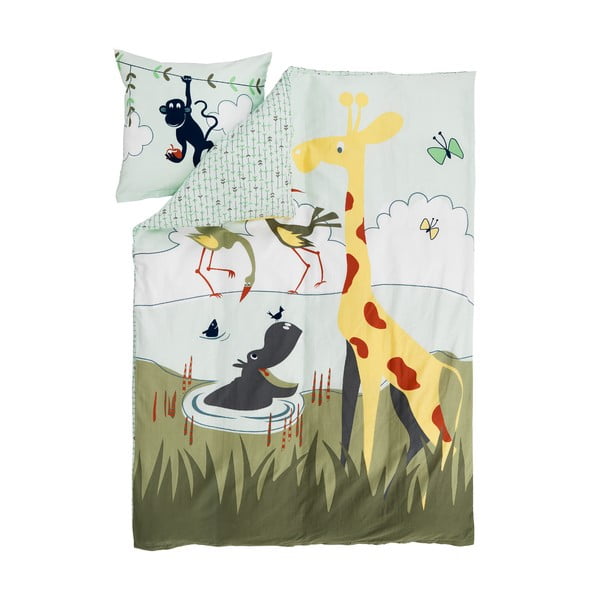 Biancheria da letto per bambini , 140 x 200 cm + 50 x 70 cm Safari - Flexa