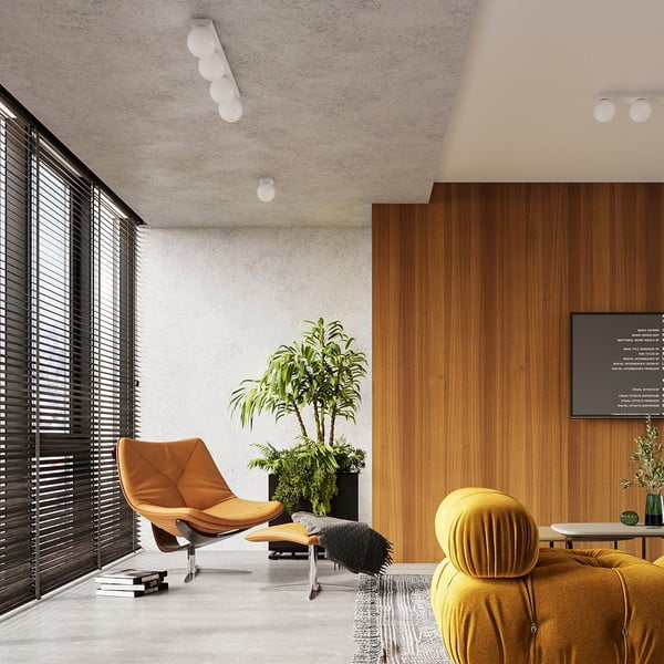 Lampada da soffitto bianca con paralume in vetro ø 12 cm Umerta - Sollux-image-1