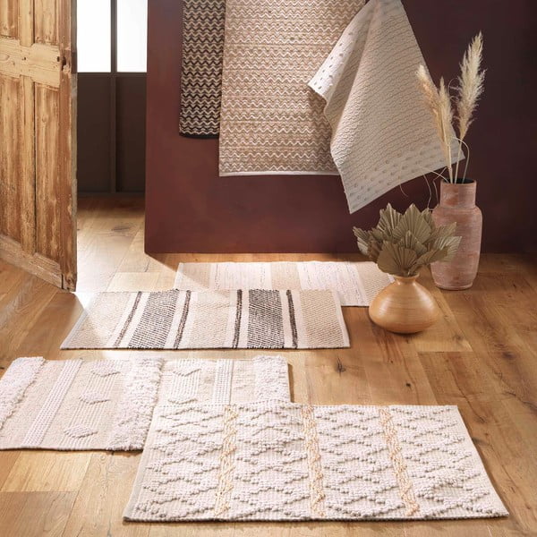 Tappeto lavabile crema 60x90 cm Silves - douceur d'intérieur-image-2