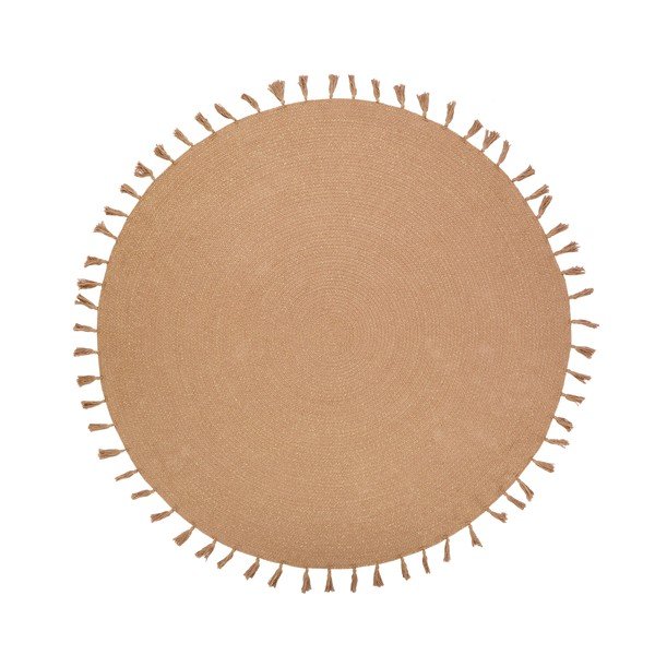 Tappeto marrone fatto a mano ad alto contenuto di cotone , ø 140 cm Lisette - Nattiot