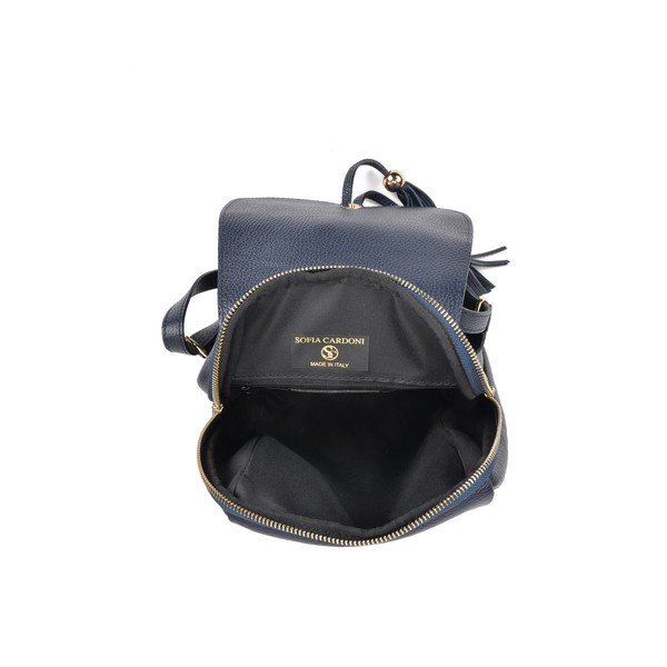 Zaino in pelle blu Tina - Sofia Cardoni-image-3