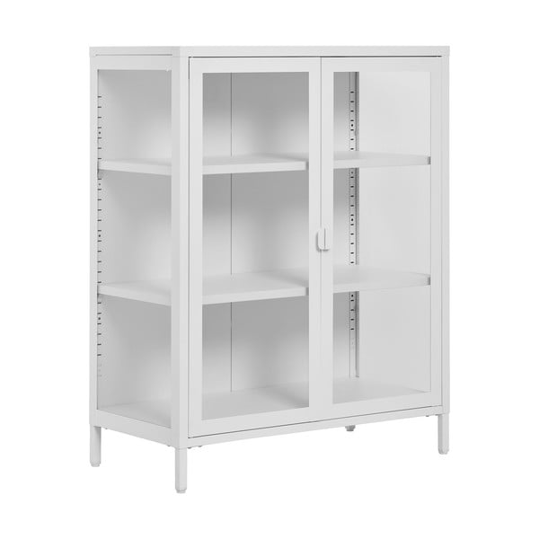 Vetrina in metallo bianco 80x101 cm Brisbane - House Nordic-image-1