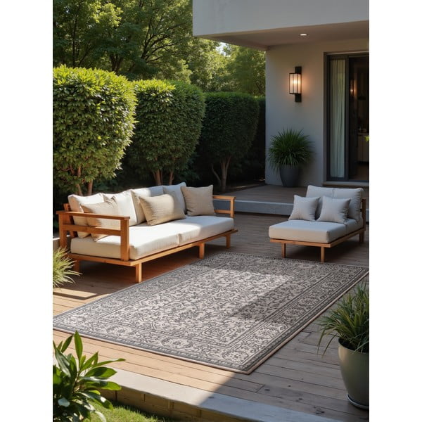 Tappeto da interno/esterno grigio/avorio 200x290 cm Duet Kona – NORTHRUGS-image-2
